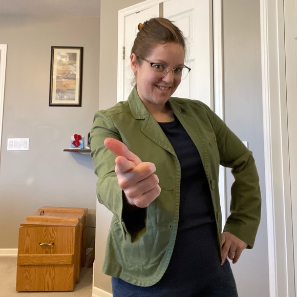 Vintage Jacob Connexion Ladies Size Med Long Sleeve Casual Office Jacket Pockets - Picture 5 of 16